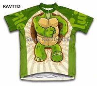 turtle kids boys cartoon cycling jersey short sleeve mtb jersey ropa ciclismo bike bicycle clothing top