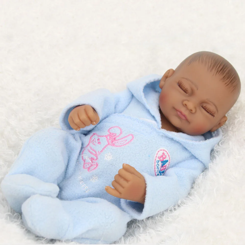 NPKDOLL африканская кукла черная для новорожденных мягкая виниловая силиконовая