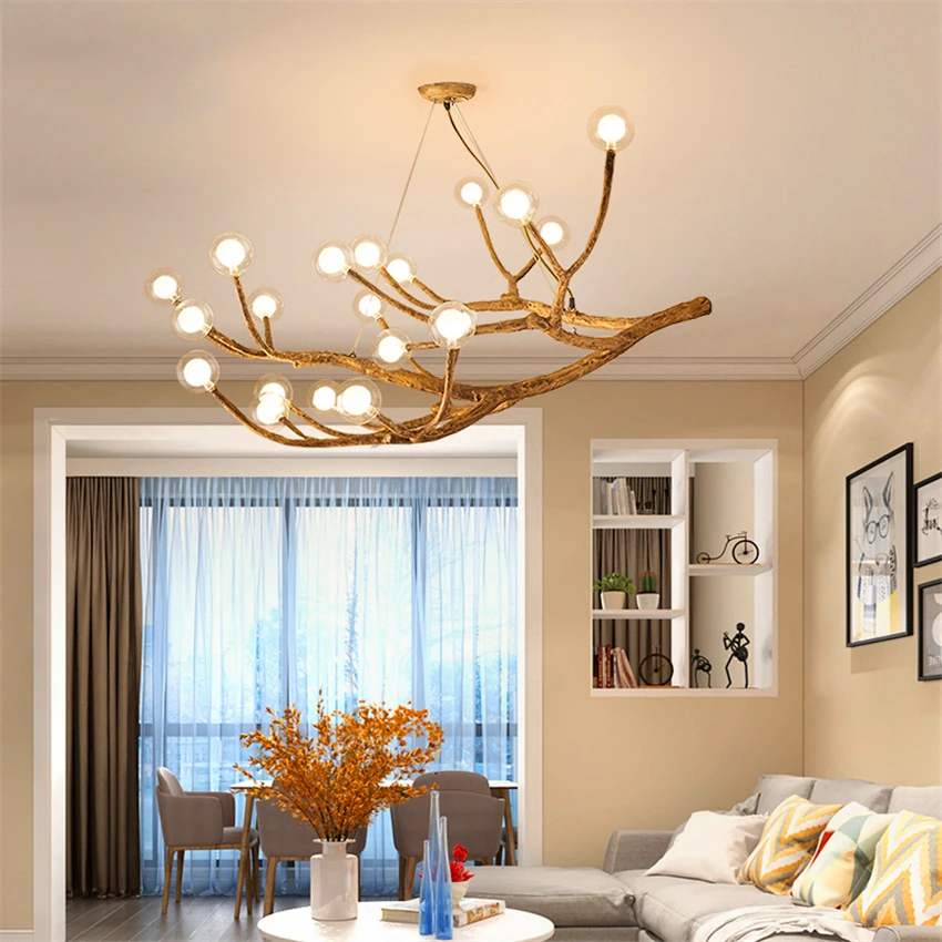 Tree branch chandelier Lighting Bar Restaurant Kitchen Dining room retro chandelier Industrial Loft Vintage Chandelier Lighting