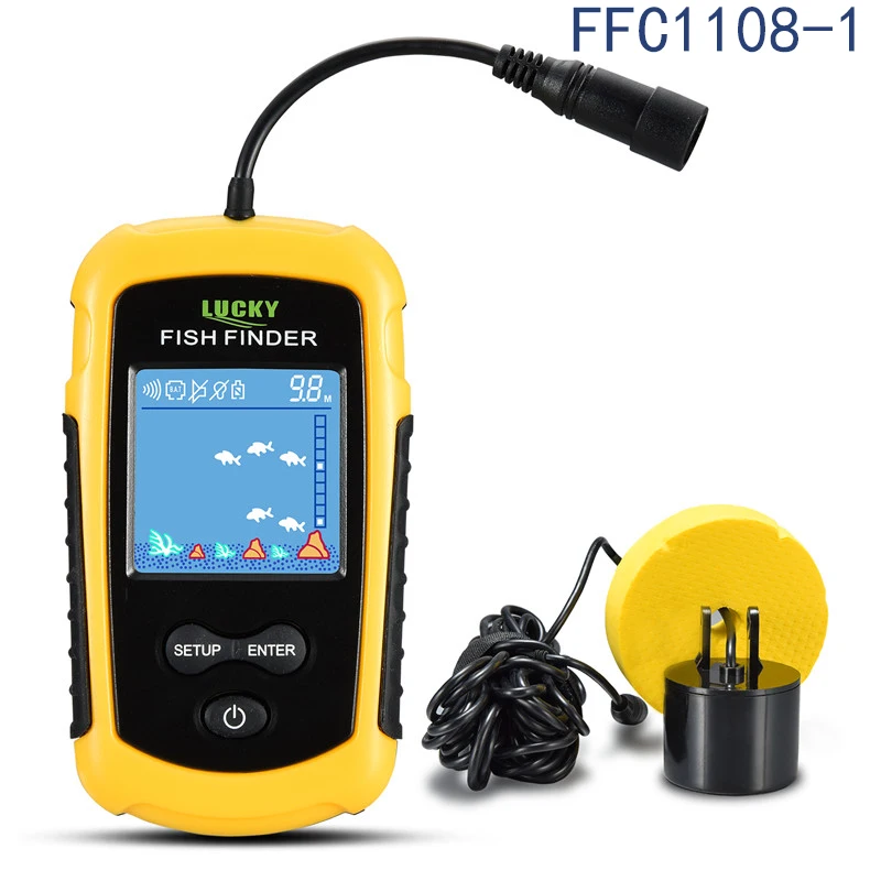 FFC1108 LUCKY FFW1108-1 FFC1108-1 100 м рыболовный локатор беспроводной рыболокатор датчик сигнализации датчик эхолот изюминка светодиодный - Цвет: FFC1108