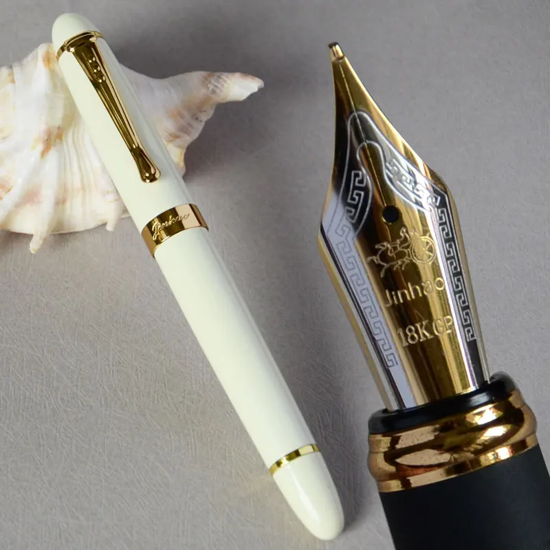 pen as picture Перьевая ручка 0,7 мм перо с широким основанием 18KGP JINHAO X450 роскошный синий мраморный офисный Черный Серый Серебряный Зеленый 11 видов цветов Селективный лучший подарок - Цвет: pen as picture