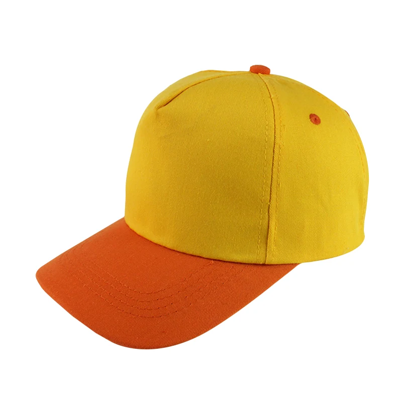 yellow-orange Детский головной убор для игры в бейсбол для мальчиков и девочек, кепки из хлопка, детские летние осенние шапки для мальчиков, кепка для девочек - Цвет: yellow-orange
