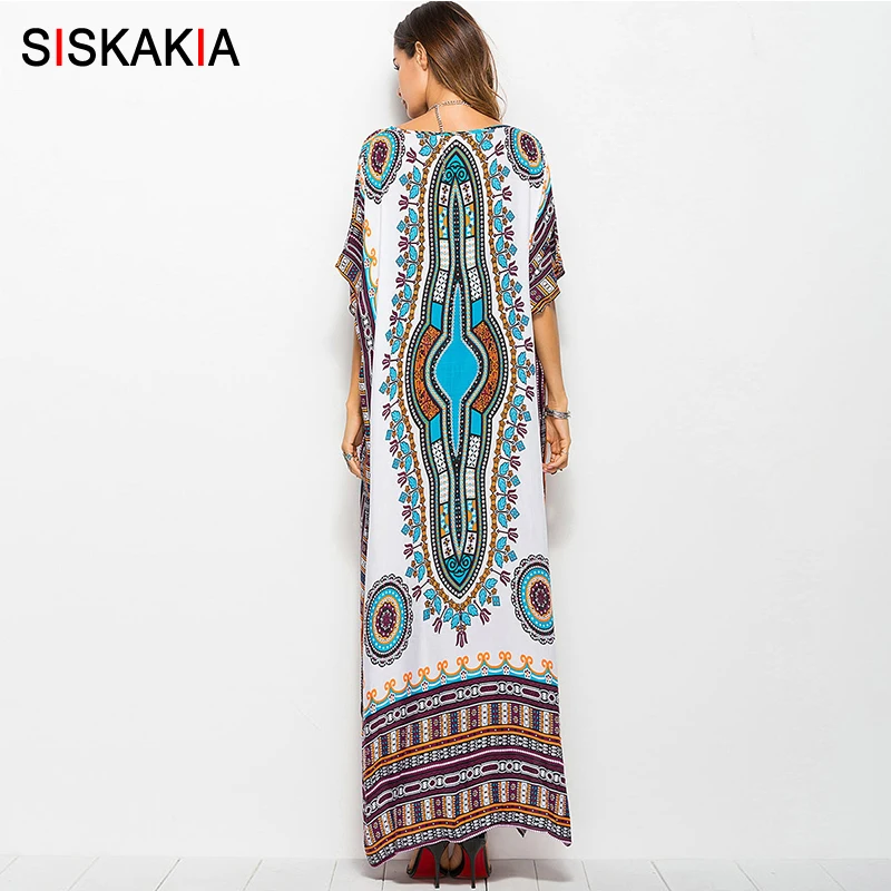 Женское винтажное платье Siskakia повседневное пляжное в этническом стиле с