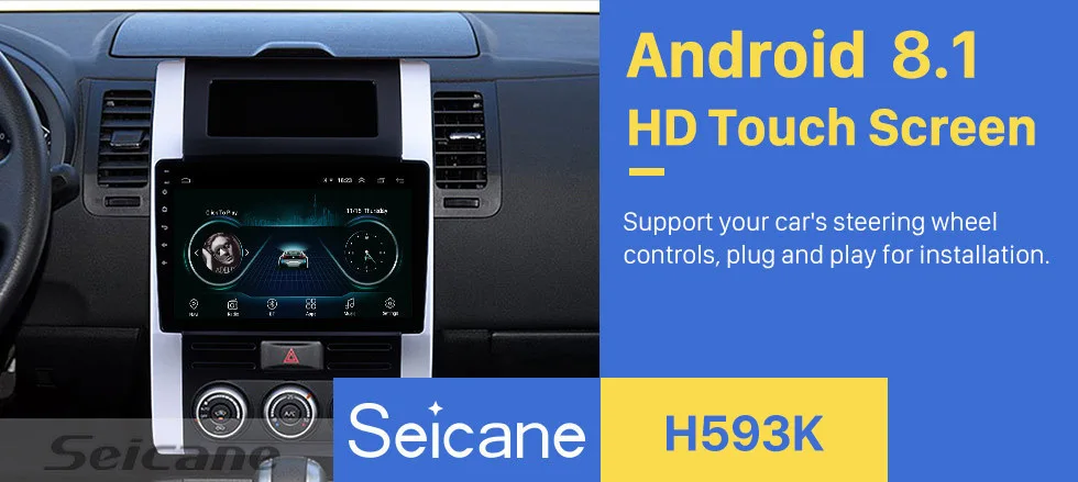Seicane 10,1 Android 8,1 2Din четырехъядерный автомобильный Радио gps мультимедийный плеер головное устройство для 2008 2009-2012 NISSAN X-TRAIL Dongfeng MX6