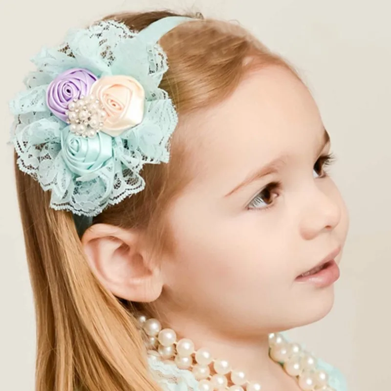 2017 ручная работа повязка на голову с жемчужным цветком широкие резинки для волос