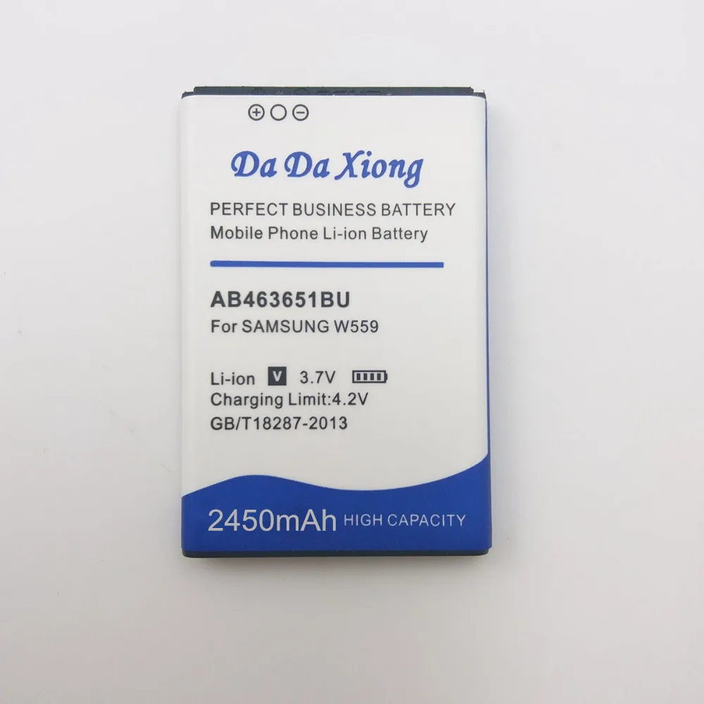 Аккумулятор AB463651BU AB463651BE 2450 мАч для Samsung S7070 S5608 S3370 L700 w559 S5628 C3222 F400 M7500 M7600 S3650 S3830