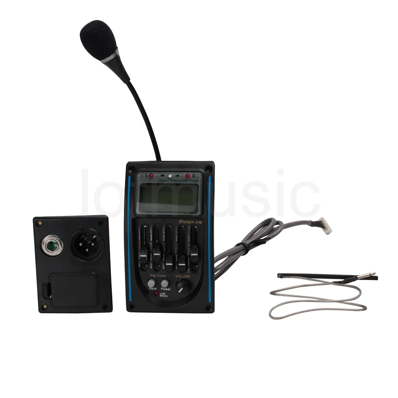5 диапазонов акустической гитары эквалайзер пьезо пикап тюнер усилитель LCD Mic 10