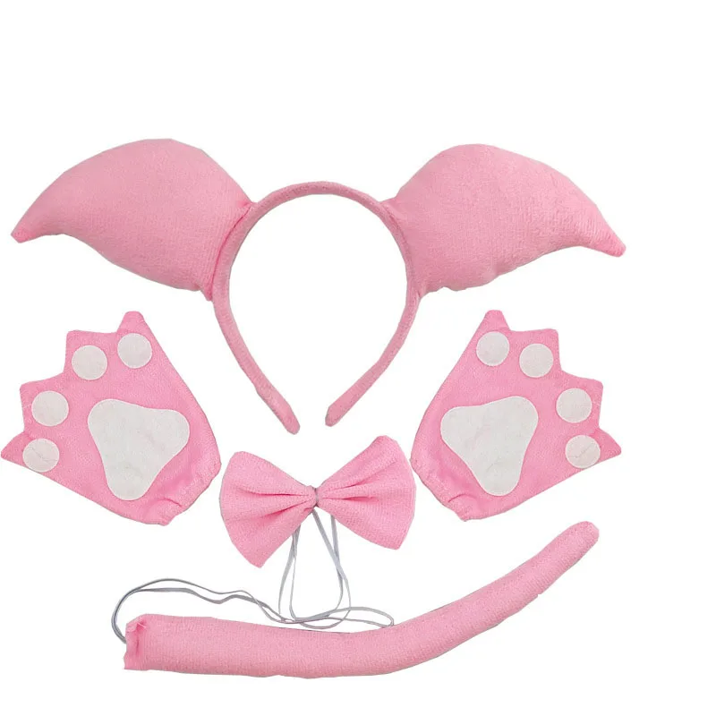 Детский костюм для мальчиков и девочек с 3d-повязкой на голову хвостом лапой