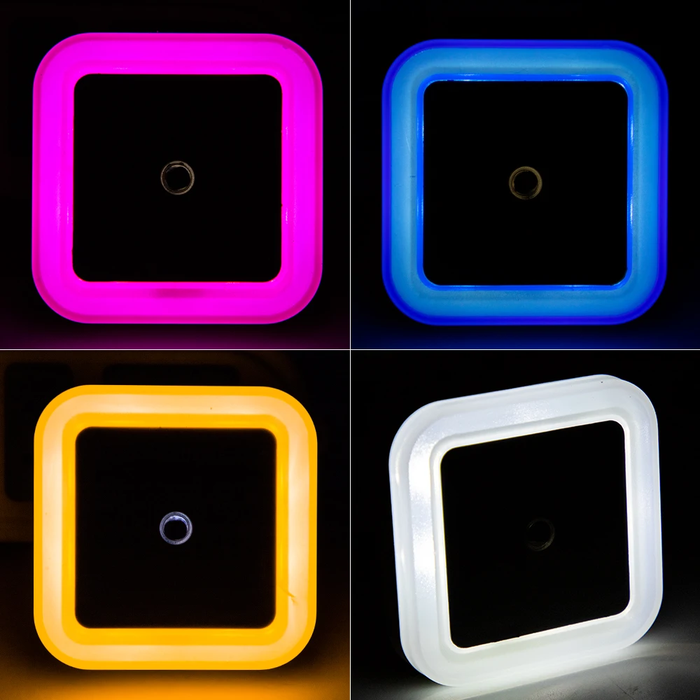 Nersury Light Sensor LED Night light квадратная лампа для детей 110 В 220 спальная мини-Умная Ночная