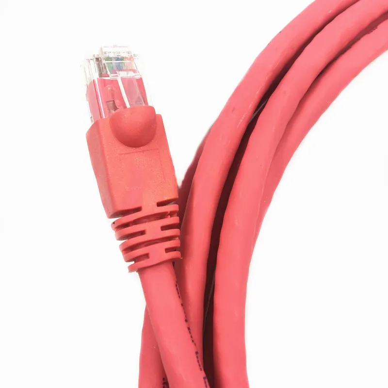 Cat6 UTP голый медный пропуск Fluke тестовый соединительный кабель 3 м LSZH красная