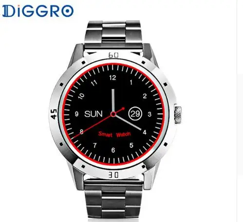Silver Steel Diggro DI02 DI02 умные часы Bluetooth 4,0 MTK2502C монитор сердечного ритма шагомер монитор сна наручные часы для Android и IOS - Цвет: Silver Steel