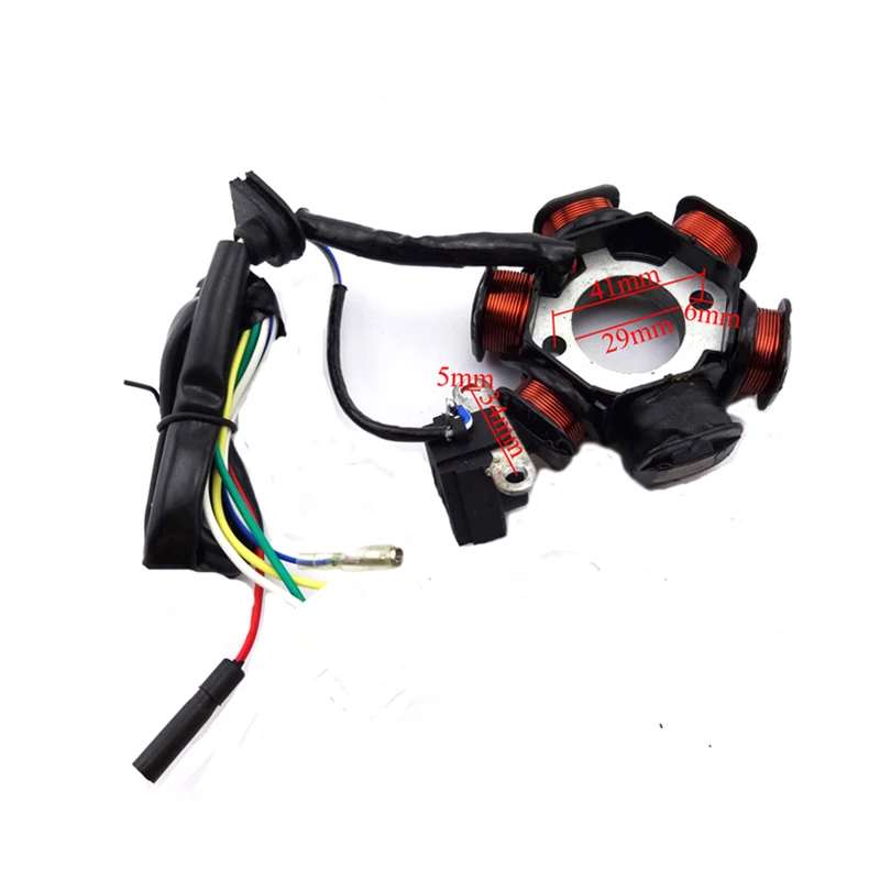 XLSION Aftermarket 50cc статор Магнето катушка с 6 полюсами для GY6 мопед скутер Sunl Roketa Vespa