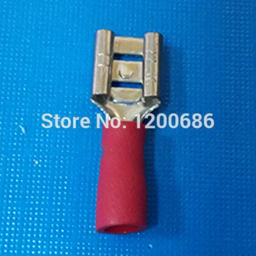 

7.4 mm Spade Red FDD1-250 Female Electrical Spade Crimp Connector Terminals
