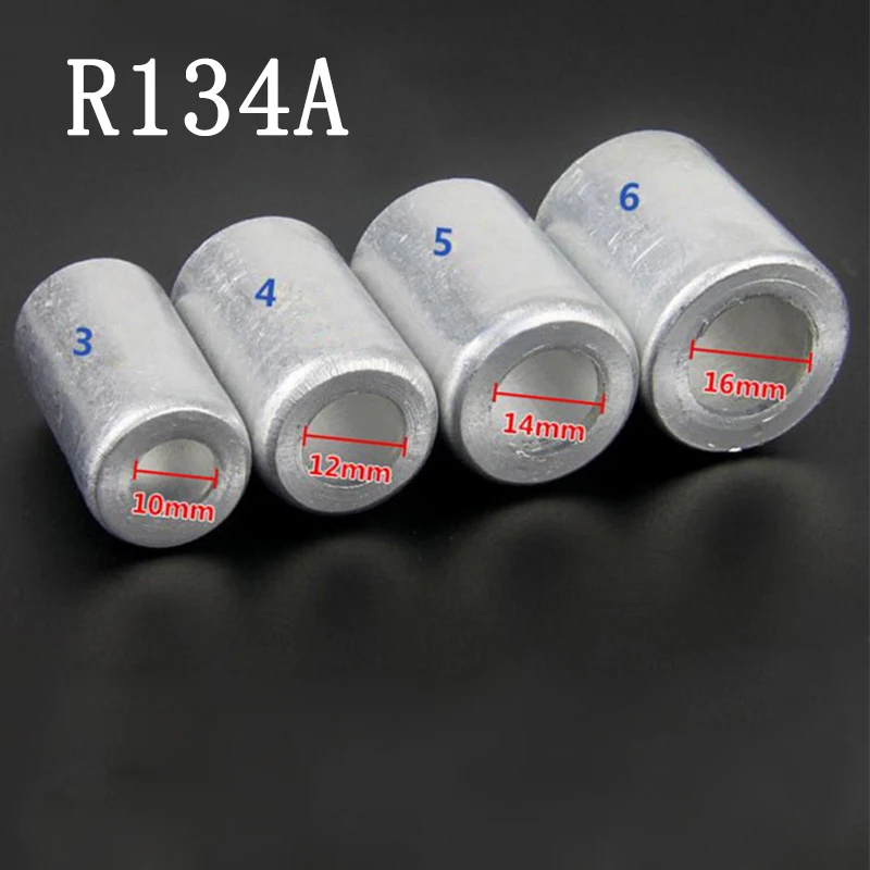 For Car A/C Air Conditioning Standard/Reduced Barrier Refrigerant Hose Aluminum Crimp Ferrule 3/8'' 1/2'' 5/8'' 3/4''