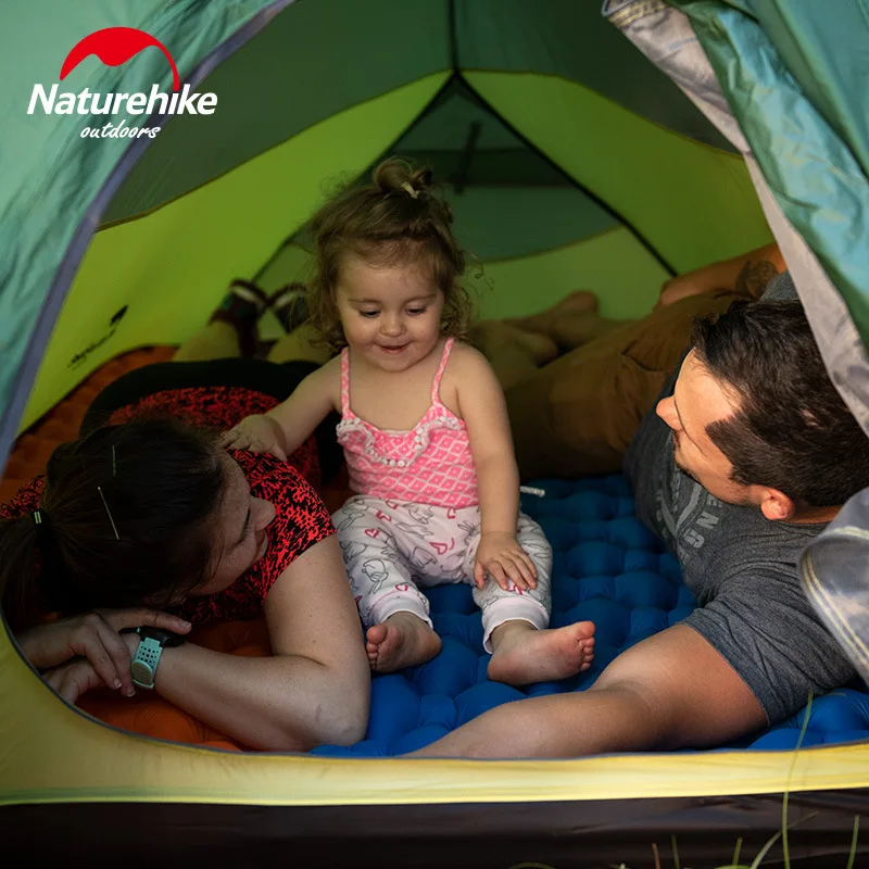 Портативный туристический надувной матрас Naturehike утолщенный влагостойкий для