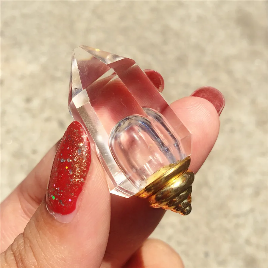 Чистый белый натуральный кристалл кулон для лица стеле Желая бутылка духов