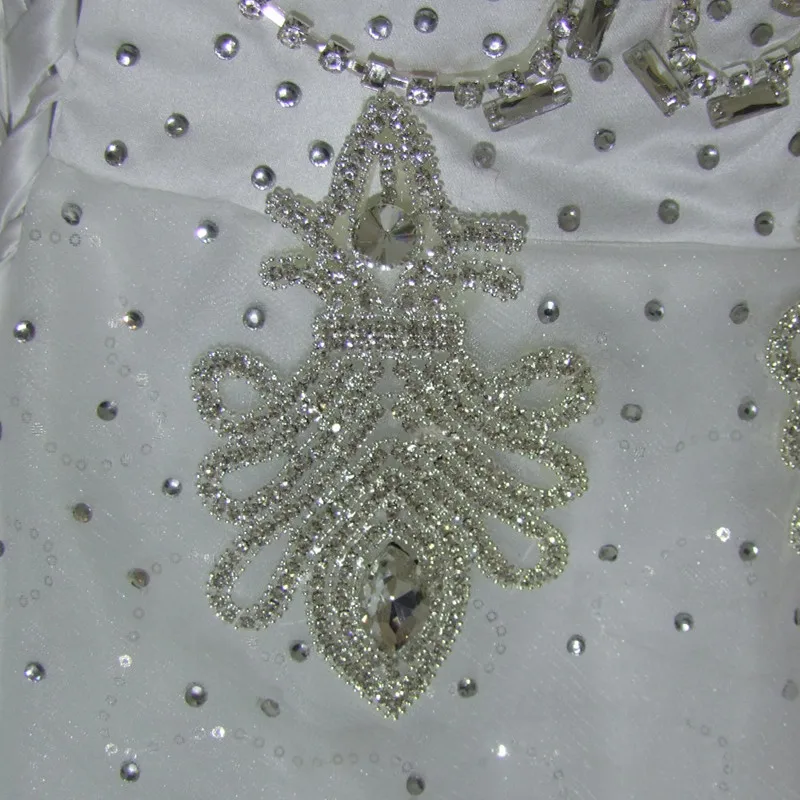 QQ Lover Новый Плюс Размер Vestido De Novia Роскошные Линии Милая аппликация бисером