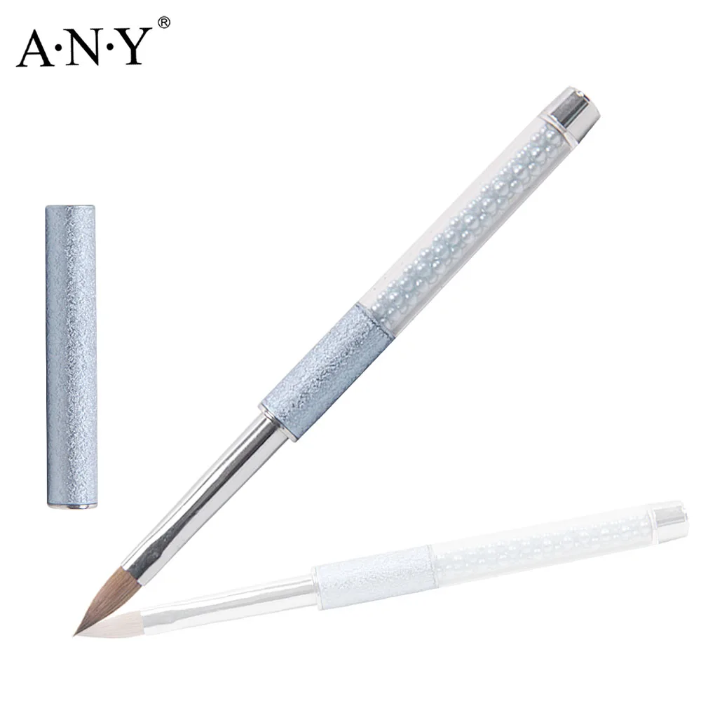 Light Blue Angnya Новое поступление Чистый колинский волос Красота жемчужиной внутри искусства ногтя щетка 10#10 шт./лот Однотонная одежда Лидер продаж A015 - Цвет: Light Blue