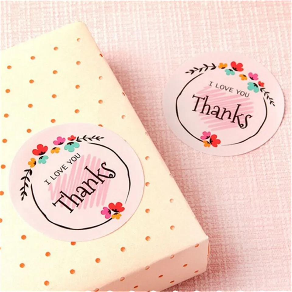 5 листы Черный Розовый Цветок Спасибо Я ЛЮБЛЮ ТЕБЯ уплотнения label клей Крафт