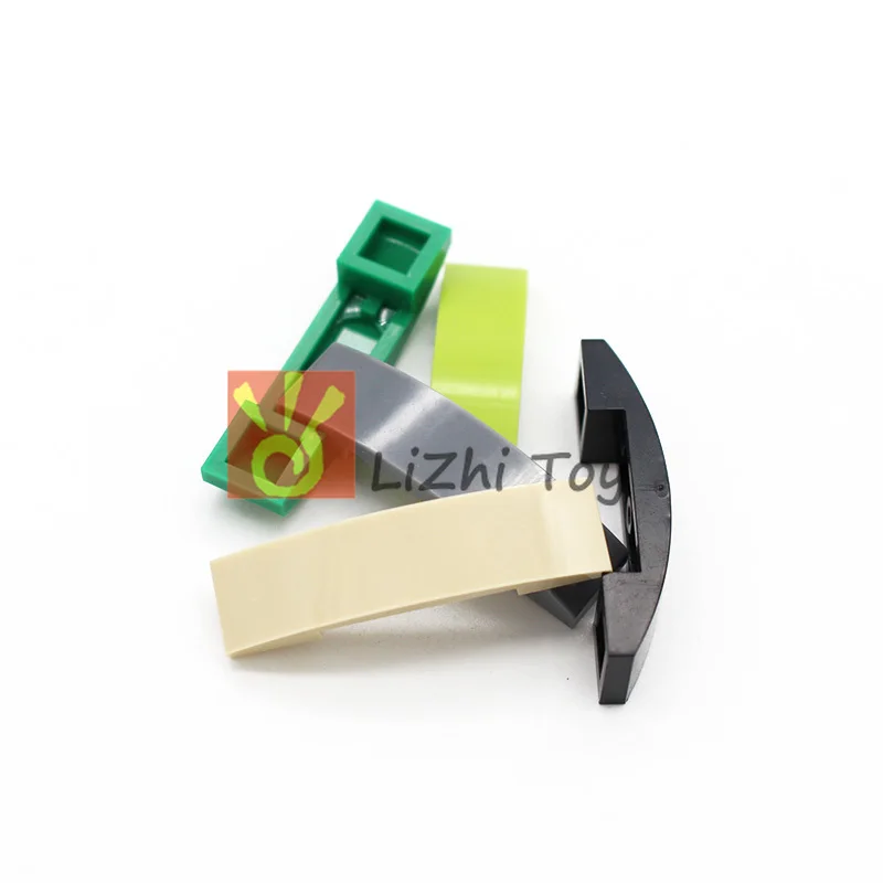 Moc кирпич 93273 склон изогнутый 4x1 двойные без шпилек DIY просвечивающие строительные