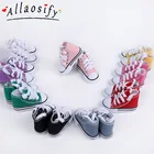 Allaosify 7,5 см; Высота каблука: 5 см в кукольном стиле; Джинсовые кеды для BJD кукла Модная Джинсовая обувь с парусиной игрушка обувь для кукла ручной работы
