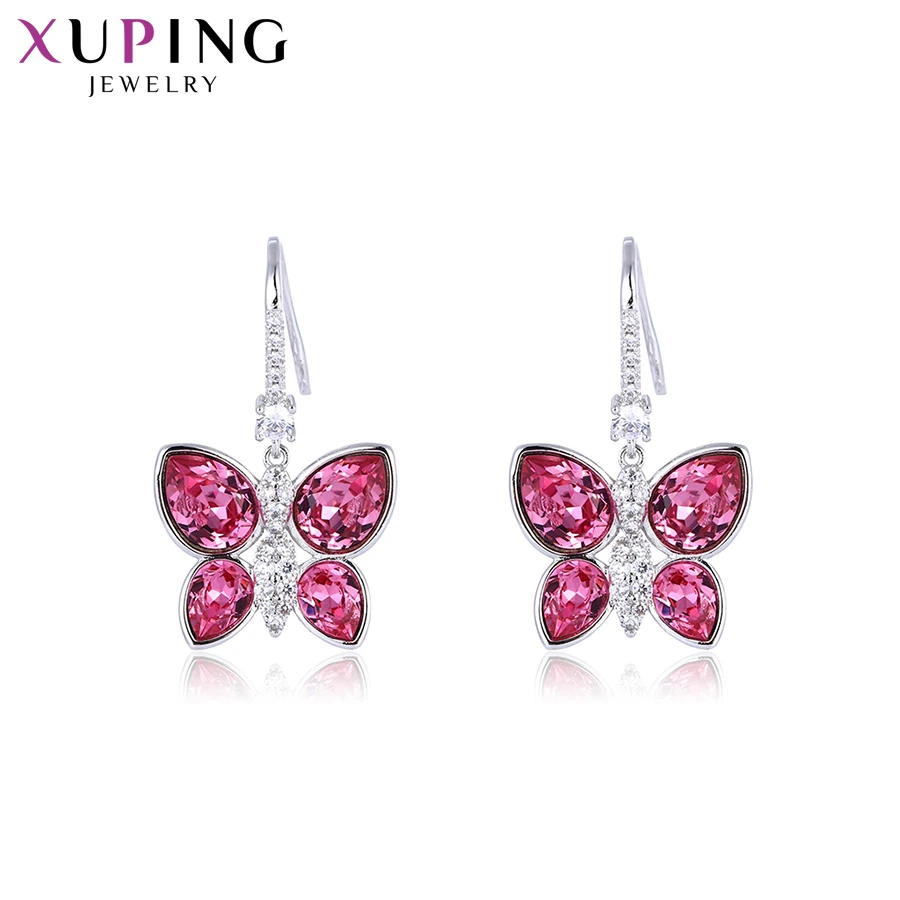 11 Xuping цветной в форме бабочки висячие серьги новые кристаллы от Swarovski | Серьги-подвески -32910054767