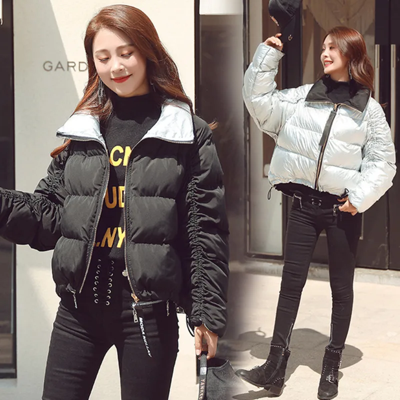 2018 модная зимняя куртка женская парка с хлопковой подкладкой теплая Свободная