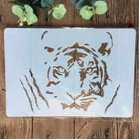 a4 tiger diy layering stencils painting scrapbook coloring embossing album decorative paper card template