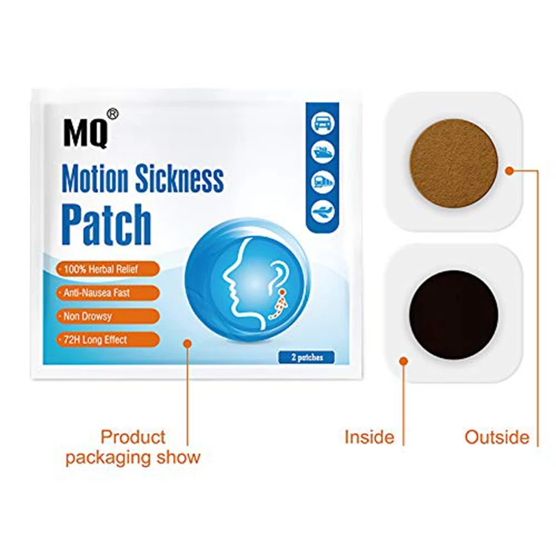 MQ Brand Motion Sickness Patch 10 pcs/20 pcs/30 pcs Box Safe for Kids Up to 4 Relieves Fast Travel Partner | Красота и здоровье