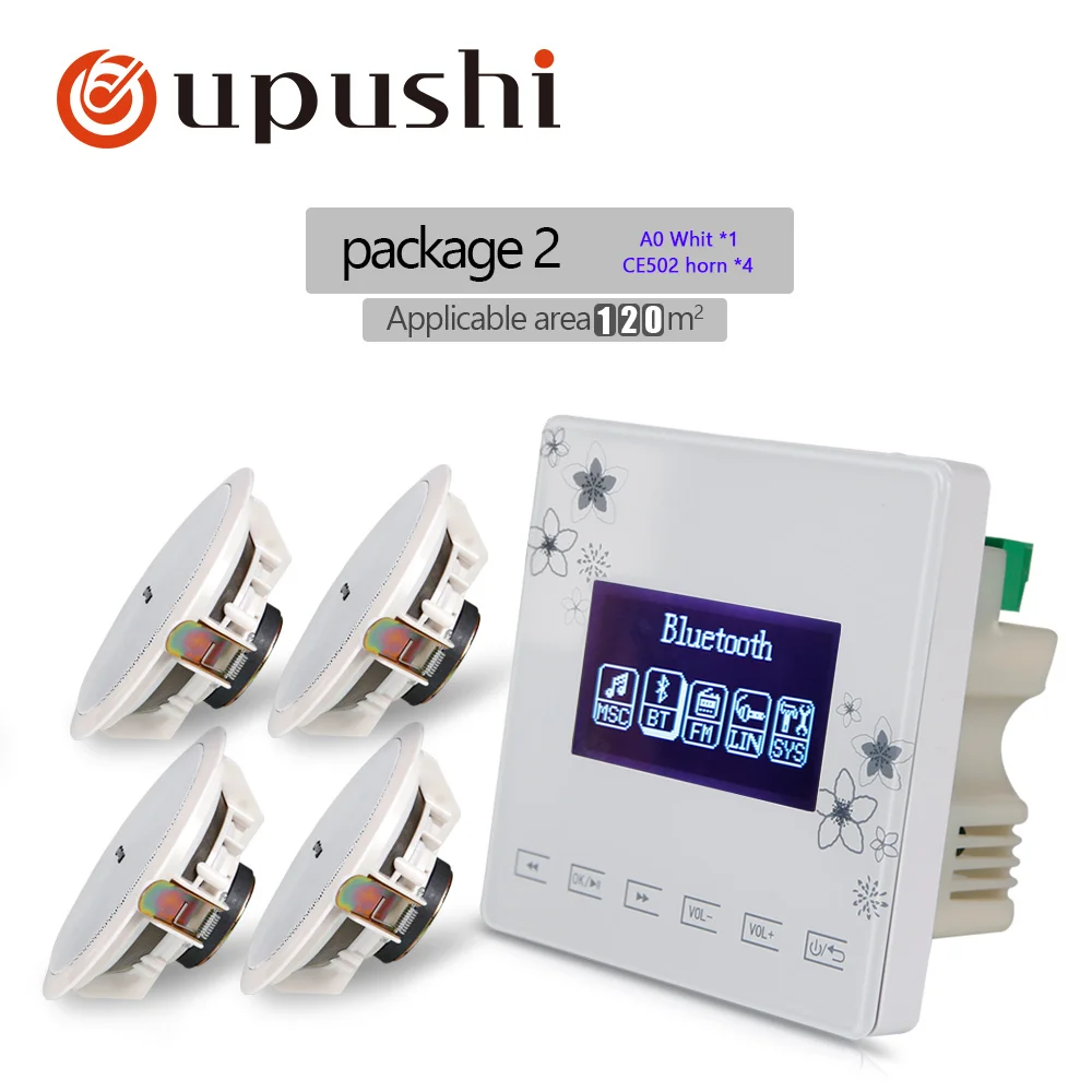 OUPUSHI A0+ CE502 ceilingspeaker и amplifer семейная фоновая музыкальная система с fm/sd/blutooths