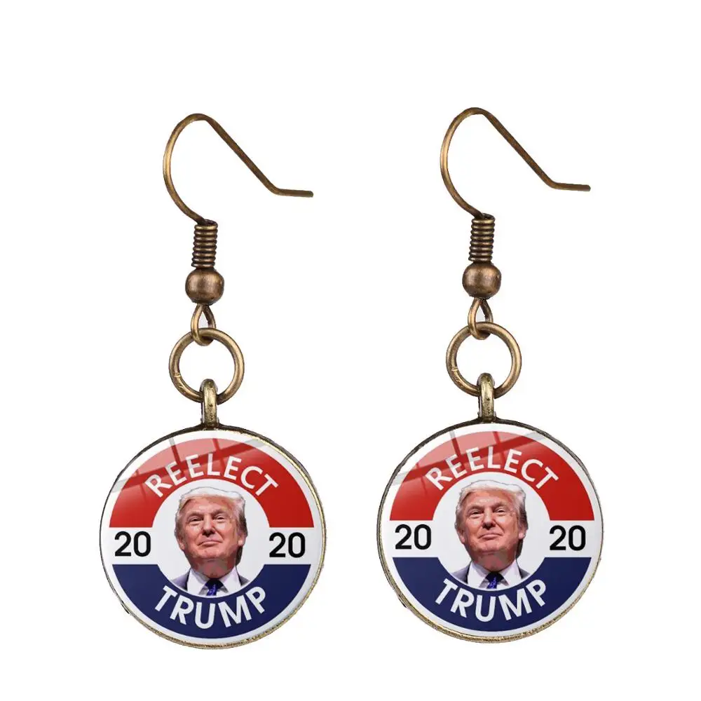 Серьги с американским флагом Трампом 2020 уникальный дизайн сохраняют Америку