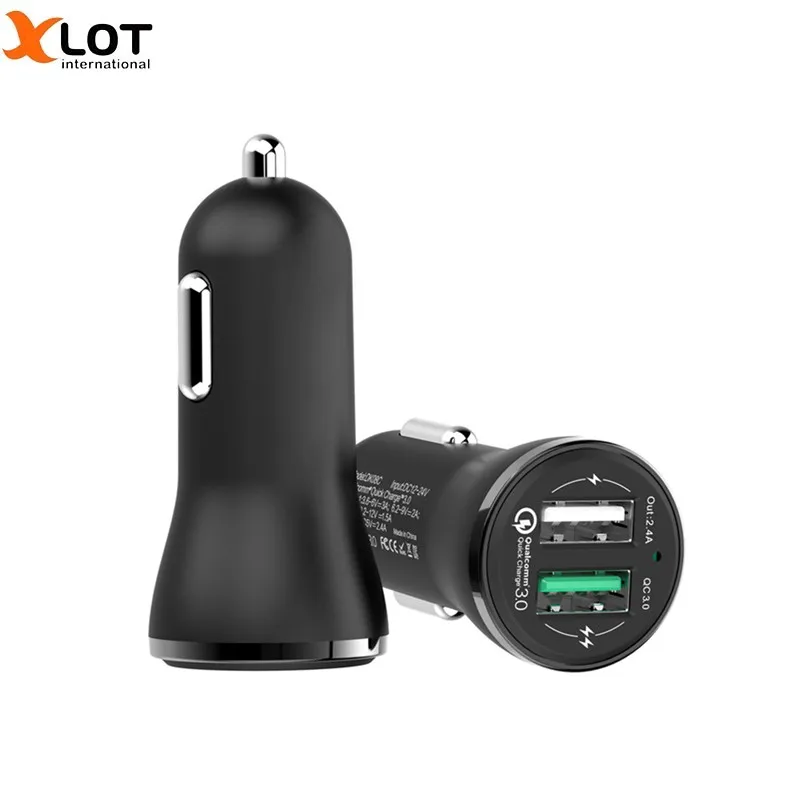 Автомобильное двойное USB быстрое зарядное устройство Быстрая зарядка 3 0 для