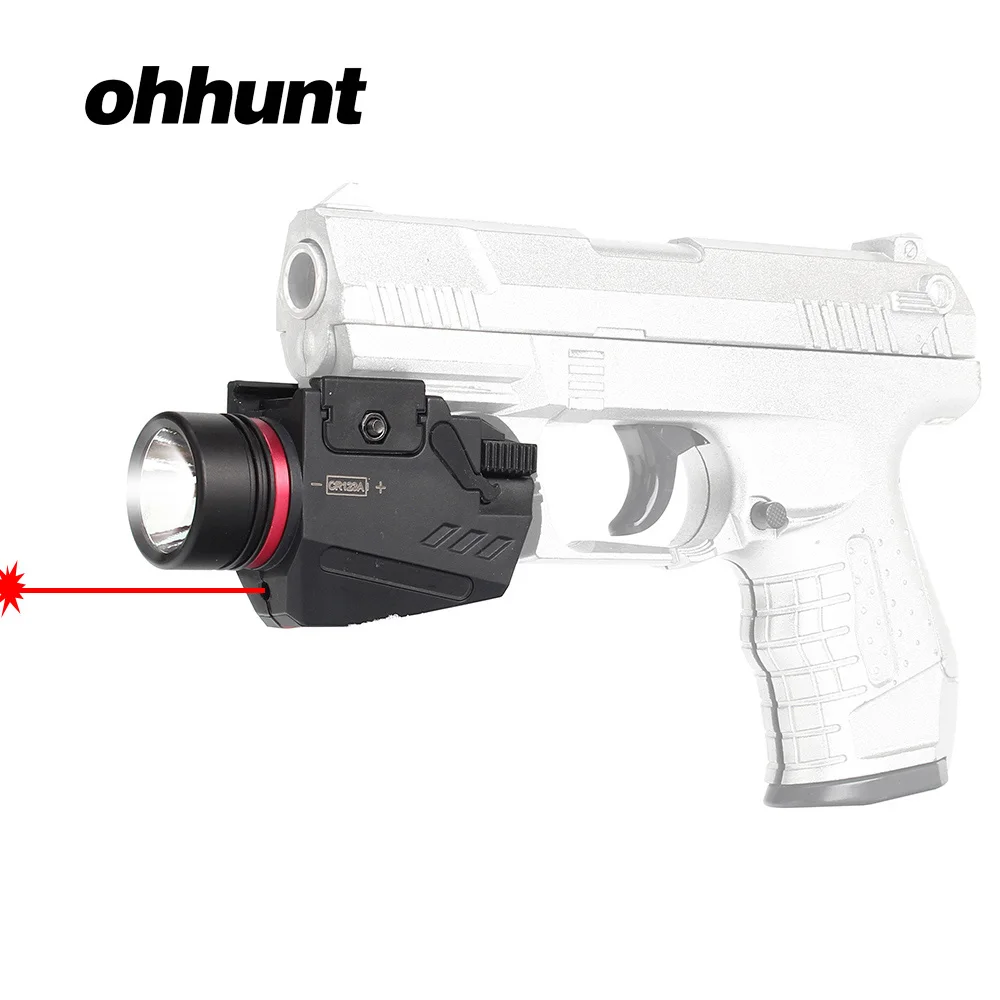 Red laser Ohhunt Тактический красный зеленый лазерный прицел светодиодный комбинированный фонарь 150 люмен охотничий фонарь с Пикатинни для Пикатинни - Цвет: Red laser