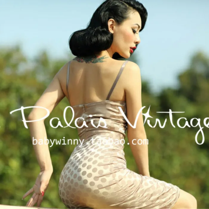 Женское облегающее платье Le Palais винтажное элегантное на тонких бретелях