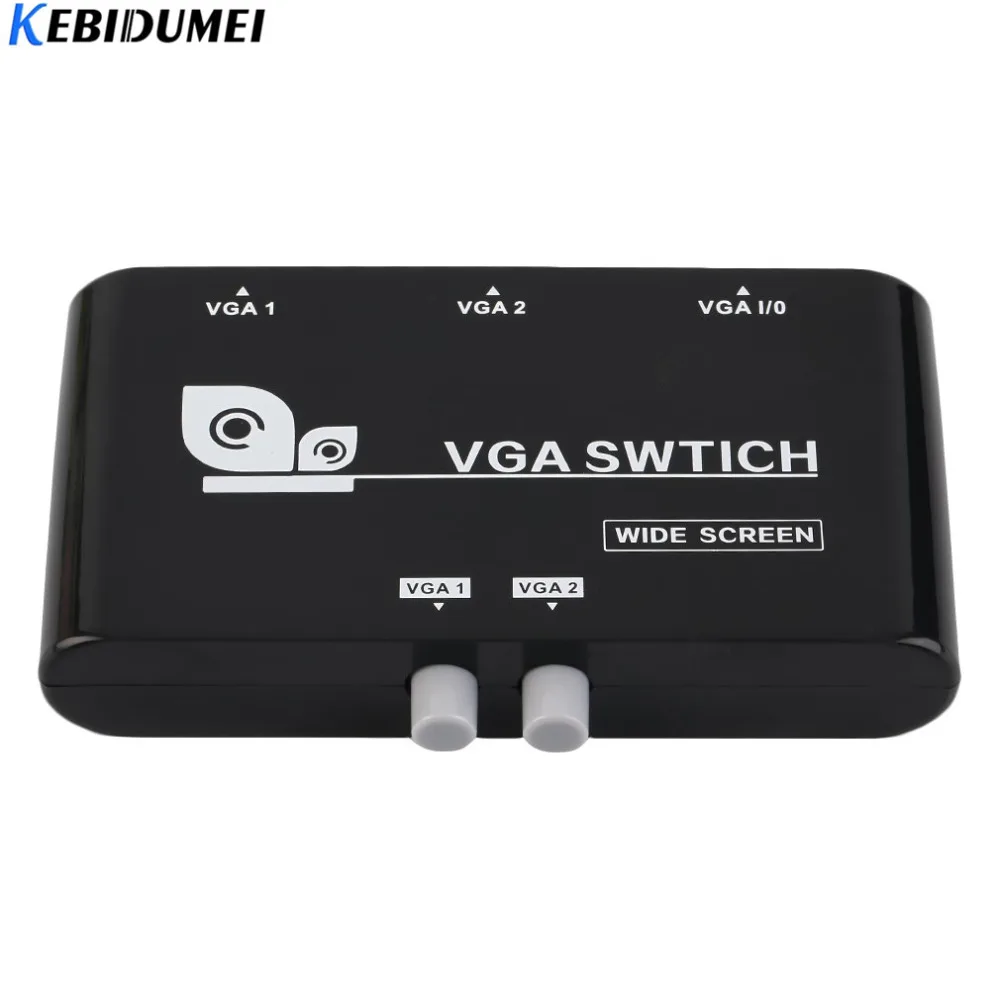 Высококачественный коммутатор Kebidumei 2 в 1 VGA/SVGA ручной переключатель для обмена