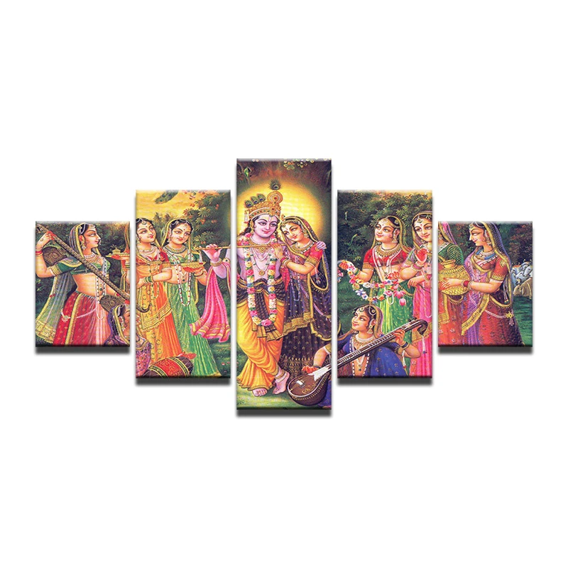 Модульная рамка для домашнего декора картины на холсте 5 шт. индийский миф о Лорде