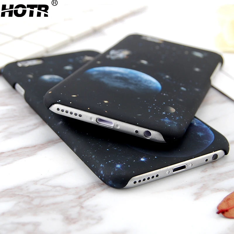Чехол для iPhone 6 hotr Мода Луна девушки и мальчики земля звезды жесткий чехол S плюс