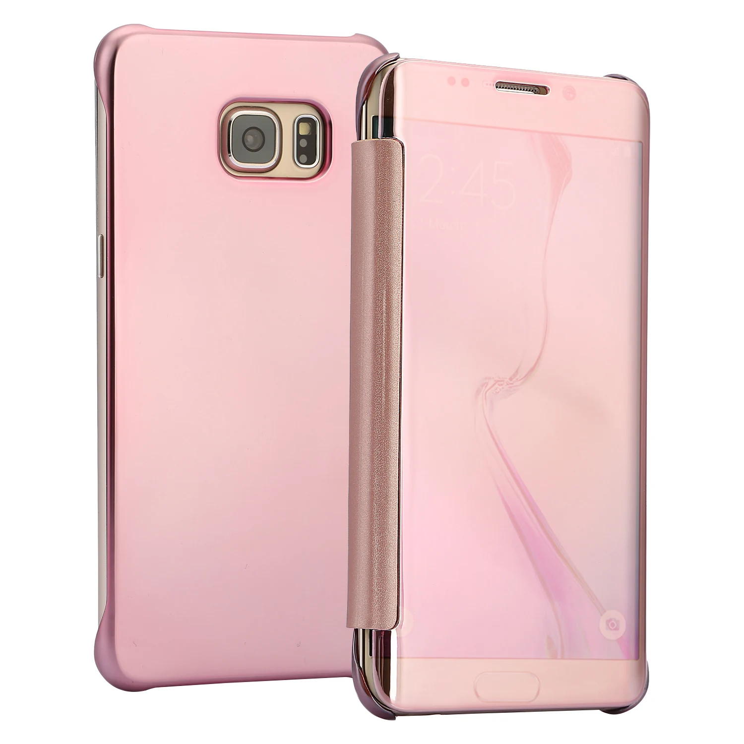 Новый флип чехол для телефона с умным зеркалом Samsung Galaxy S6 Edge Plus прозрачный задней