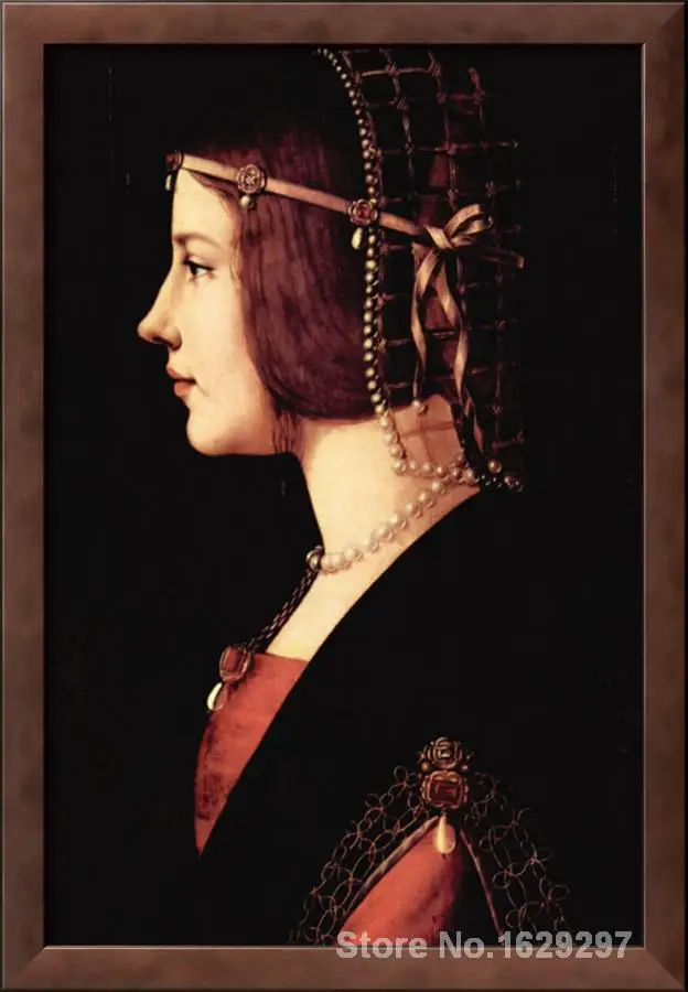 Картины для гостиной стены леди Beatrice D Este Leonardo Da Vinci высокое качество ручная