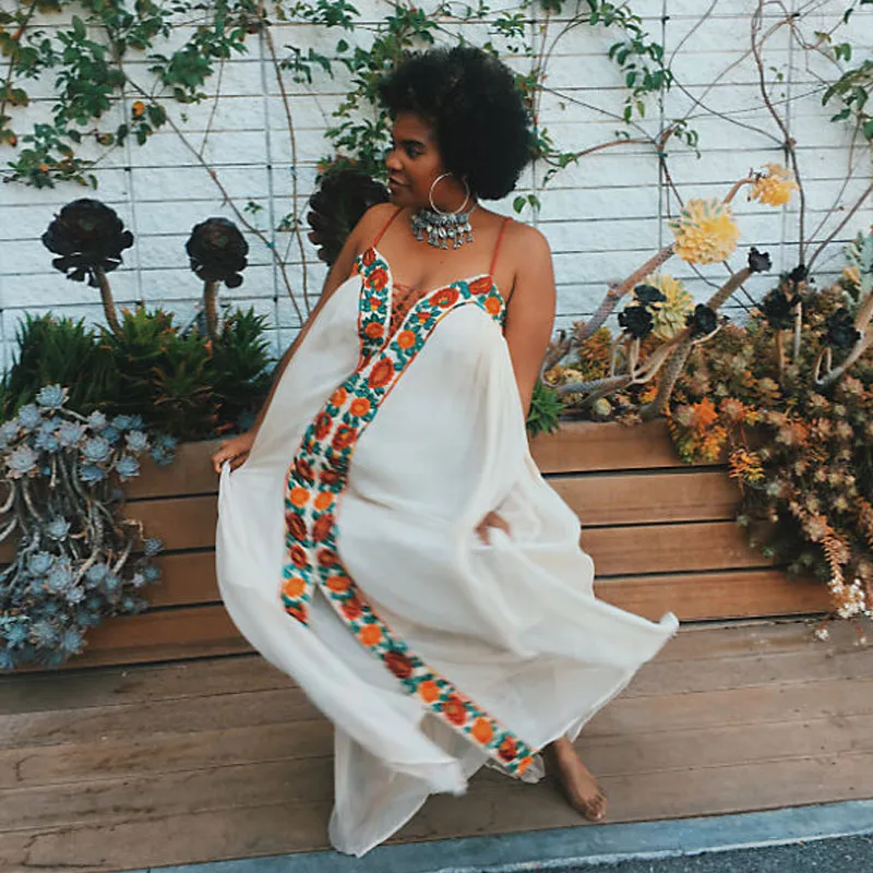 Богемное летнее пляжное праздничное платье без рукавов и бретелек Mujer Макси