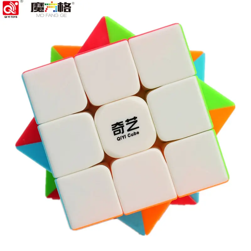 Qiyi Магический кубик 3х3х3, красочные Stickerless головоломки игрушки для детей, взрослых, профессиональный Скорость куб высокое качество подарок база