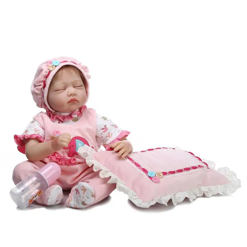 

22" Handmade Real Looking Newborn Baby Vinyl Silicone Realistic Reborn Dolls Girl toys boneca
