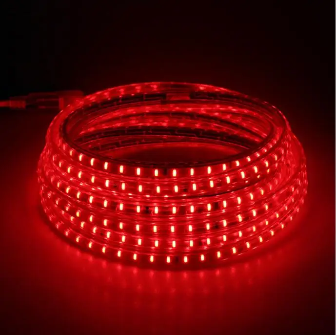Красный AC220V 3014SMD светодиодный водонепроницаемый с европейской вилкой питания IP65 120 светодиодный s/M гибкий светодиодный ленточный лента 1 м 2 м 3 м 5 м 10 м 15 м 20 м 30 м - Испускаемый цвет: Красный