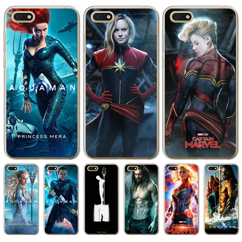 captain marvel aquaman cover funda For Huawei P8 Lite 2017 P9 P10 P20 Pro P Smart Mate 9 10 20 Honor 6A 6X 7 7X 7C 7A case Cover |