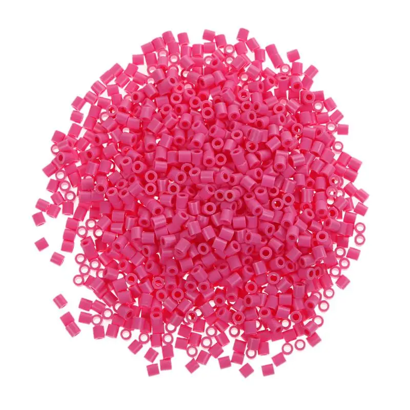 Pink 1000 шт. 5 мм EVA для Хама/игрушка из бисера perler для детей, рукоделия, рукоделие, плавкий предохранитель, Разноцветные Креативные Игрушки для раннего развития, подарки - Цвет: Pink