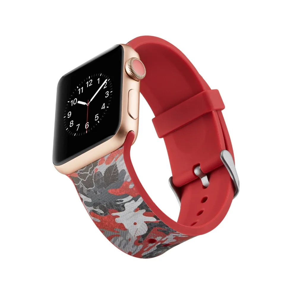 Силиконовый ремешок для Apple Watch 4 44 мм 40 мм силиконовый ремешок для Apple watch series 4 3 2 ремешок для спортивных часов резиновый браслет