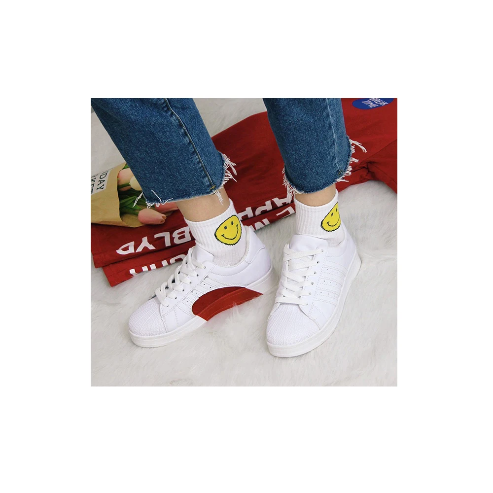 Adidas плоским любовь обувь классические спортивные Универсальный Пара белые туфли