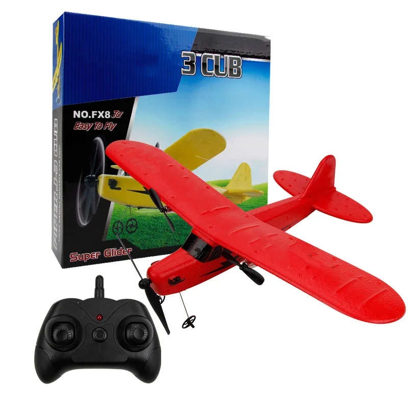 RED RC планер самолет RC радиоуправляемые модели самолетов хобби готов к полету дешевый вертолёт на радиоуправлении подарок на день рождения для детей - Цвет: RED