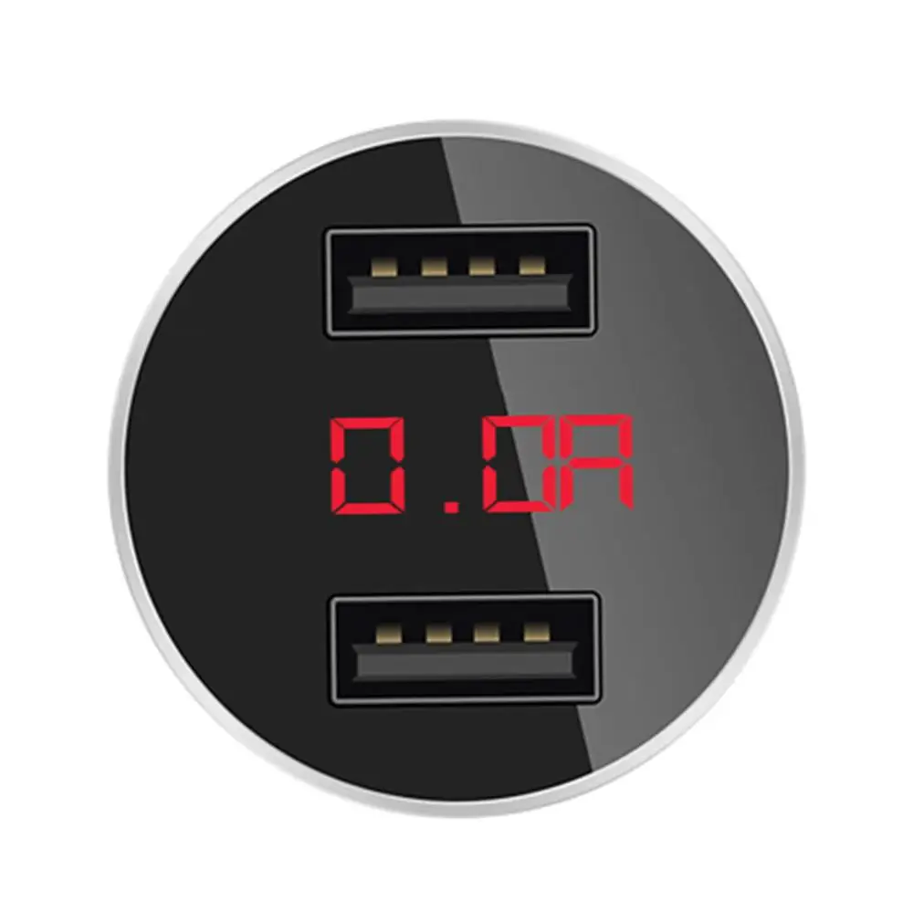 3.1A высокоскоростной выход двойной USB порт Цифровой Красный светодиодный дисплей напряжения тока Автомобильное зарядное устройство для телефона от перегрева