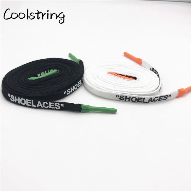 Coolstring двусторонняя печать на конце шнурков OW The Ten Shoe Lace с силиконовой для кроссовок ботинки с застежкой-молнией логотип